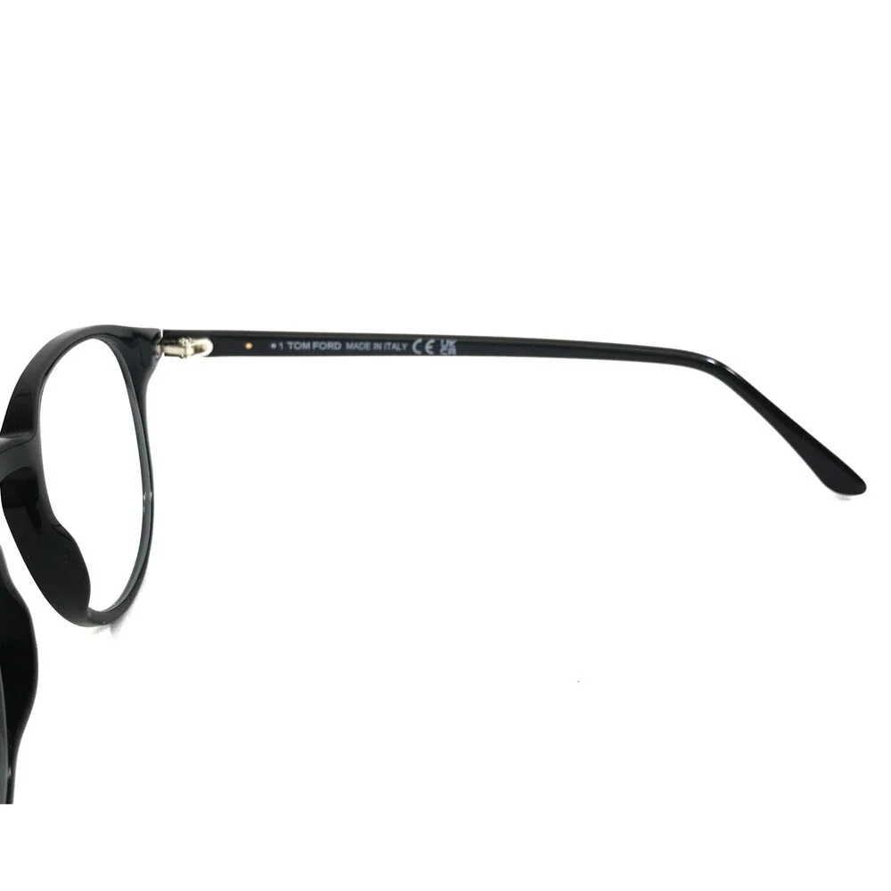 Tom Ford Eyeglasses Frames TF5803-B 001 Shiny Black Round Full Rim 51-19-145